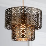 Cut Out Metal 2 Tier Easy Fit Pendant Bronze