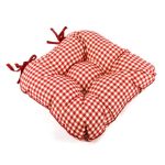 Red Gingham Check Seat Pad Red