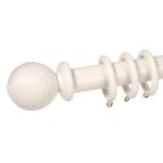 Maine Fixed White Curtain Pole Dia. 28mm White