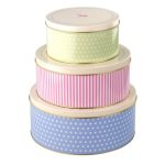 Tala Set of 3 Retro Cake Tins Pink / Cream