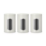 Brabantia Window Storage Jar Set Off-White Black / White