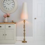 Metal Boudoir Floor Lamp Cream