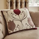 Lalique Wine Flower Cushion Dark Red