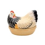 Mason Cash Mother Hen Egg Nest Black / Cream