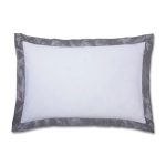 Roma Silver Damask Oxford Pillowcase Grey / Silver