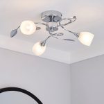 Swirl 3-Light Ceiling Fitting Silver
