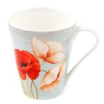 Poppy Floral Mug Red