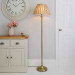 Reeded Brass Floor Lamp Gold