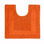 Super Soft Reversible Burnt Orange Pedestal Mat Burnt Orange