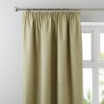 Solar Green Blackout Pencil Pleat Curtains Green
