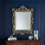 Champagne Ornate Framed Mirror Silver