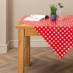 Dotty Rectangle PVC Tablecloth Red