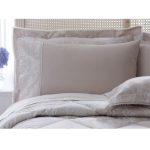 Dorma Aveline Natural Cuffed Pillowcase Light Brown / Natural