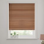 Teak Extended Drop Wooden Venetian Blind 25mm Slats Chocolate Brown