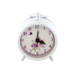 Plum Pudding Mantel Clock White
