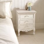 Camille Ivory 3 Drawer Bedside Table Cream