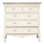 Camille Ivory 5 Drawer Chest Cream