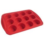 Silicone 12 Hole Bun Sheet Red