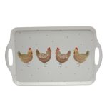 Henrietta Melamine Handled Tea Tray Cream