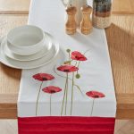 Red Poppy Table Runner Red