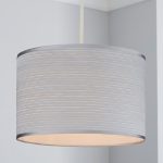 Large Ripple Cylinder Pendant Grey / Silver