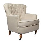 Collette Button Back Armchair – Cream Cream