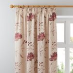 Amelia Red Pencil Pleat Curtains Red