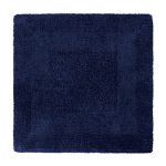 Super Soft Reversible Navy Square Bath Mat Navy