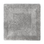 Super Soft Reversible Silver Square Bath Mat Silver