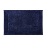 Luxury Cotton Navy Non-Slip Bath Mat Navy