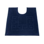 Luxury Cotton Non-Slip Navy Pedestal Mat Navy