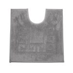 Luxury Cotton Non-Slip Silver Pedestal Mat Silver