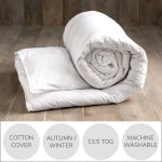 Hotel White Goose and Feather Down 13.5 Tog Duvet White