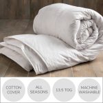 Hotel White Goose Feather and Down All Seasons 13.5 Tog Duvet White