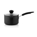 Aluminium Covered 16cm Saucepan Black