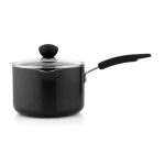 Aluminium Covered 18cm Saucepan Black