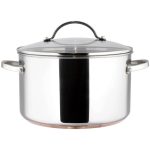 Infinity 6.2 Litre Copper Base Stock Pot Silver