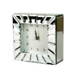 Mirror Panelled Glass Clock Clear