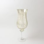 New Naturals Mottled Glass Hurricane Vase Gold