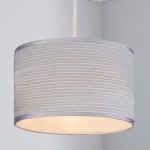 Satin Ripple Pendant Shade Grey / Silver