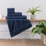 Navy Egyptian Cotton Towel Navy (Blue)