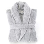 Egyptian Cotton Silver Dressing Gown Silver