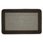 Tonal Stripe Washable Mat Black / White