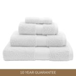 Dorma Silk Blend Snow Towel Snow (White)
