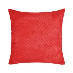 Chenille Spot Cushion Red