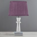 Pyramid Crystal Table Lamp Dark Purple