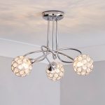 Sphere 3-Light Chrome Ceiling Fitting Silver