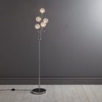 Sphere 5-Light Chrome Floor Lamp Silver