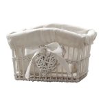White Willow Small Basket White