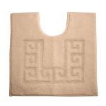 Luxury Cotton Non-Slip Pebble Pedestal Mat Green